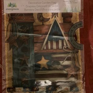 Evergreen Harvest Decorative Garden Flag Triangle Birdhouse America 12.5x18